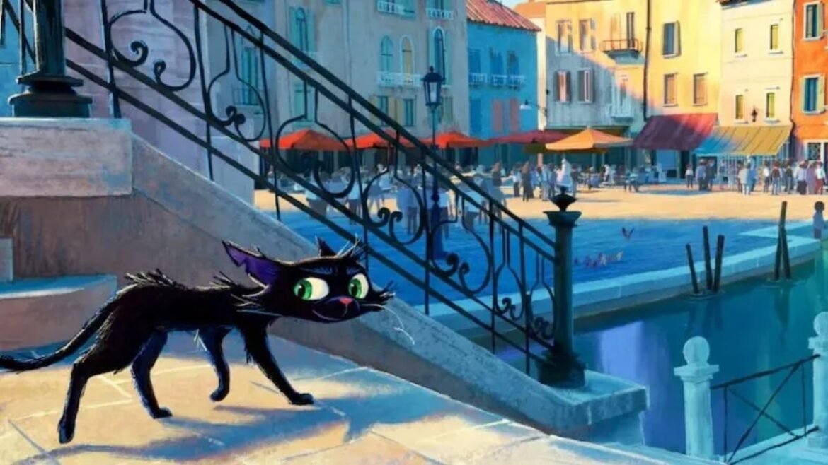 Il filmato di Gatto della Pixar stupisce con il gatto pittorico a Venezia