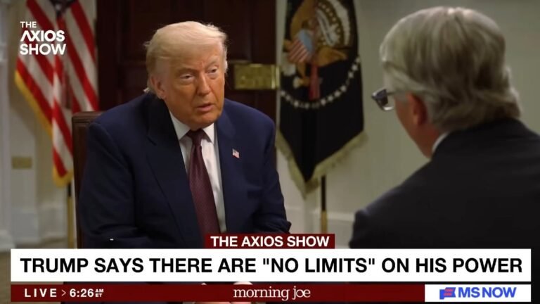 Trump afferma che non ci sono limiti ai suoi poteri presidenziali
