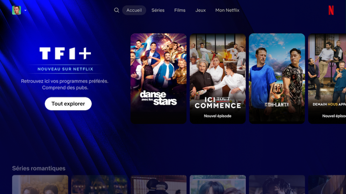I contenuti del gruppo TF1 vengono lanciati su Netflix in Francia