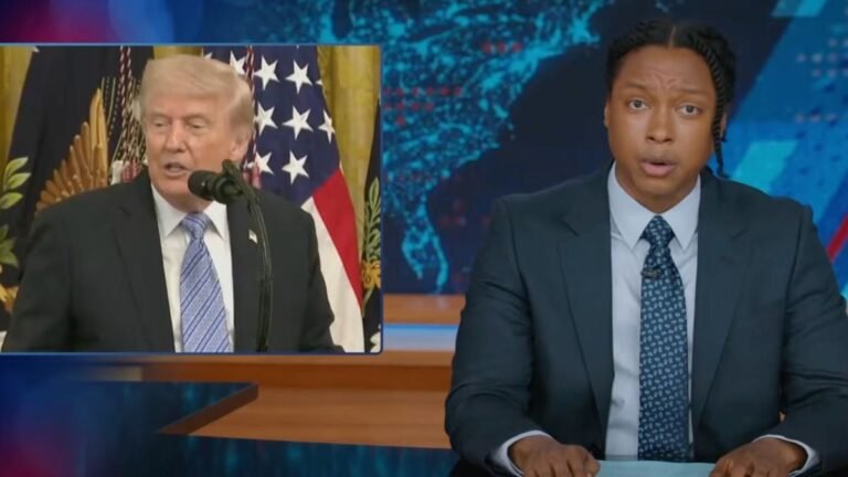 “The Daily Show” rimprovera Trump per la “escalation” della controversia sul pool di riflessione
