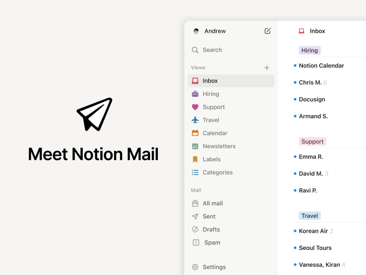 Notion Mail viene chiuso durante l’acquisizione da parte dell’agente