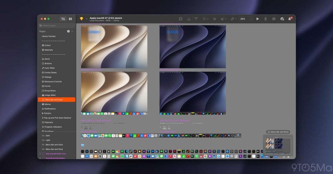 Risorse di progettazione per iOS 27, iPadOS 27, macOS 27 ora disponibili