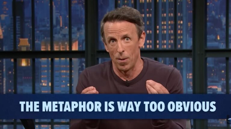Seth Meyers dice che “potrebbe anche smettere” dopo che Trump avrà scelto di riflettere il verde della piscina