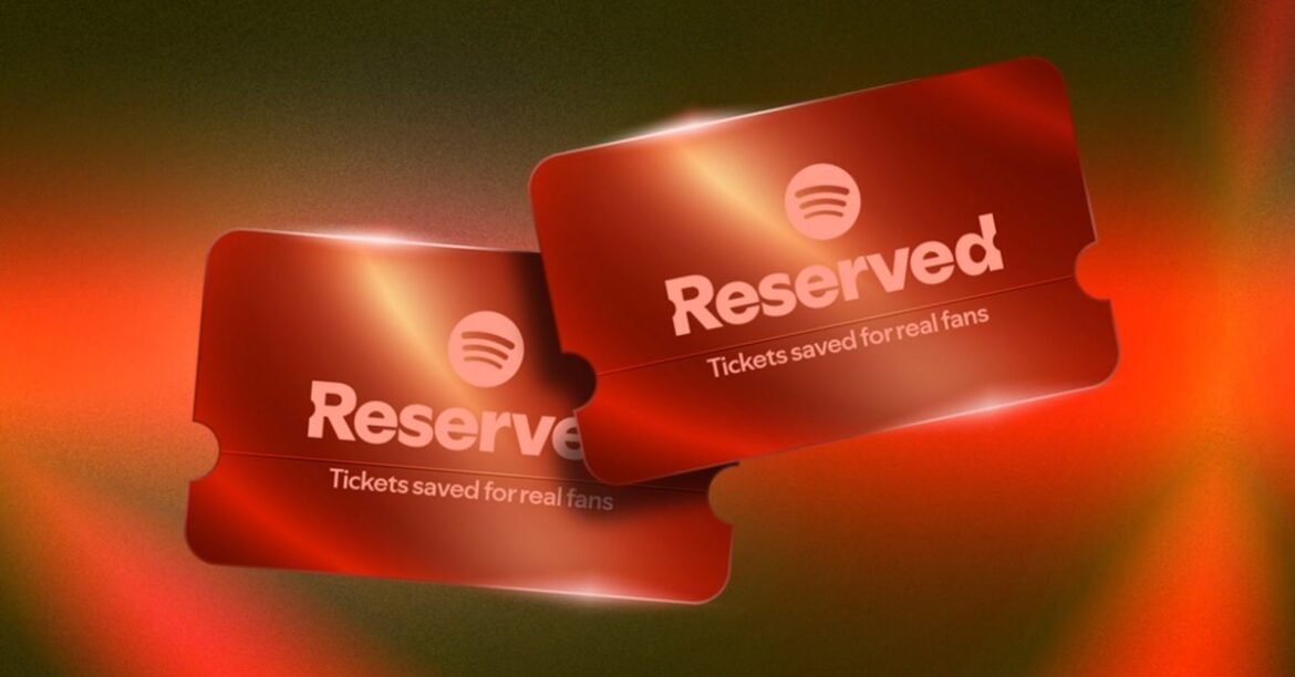 Il nuovo sistema di prenotazione dei biglietti di Spotify per i fan è attivo negli Stati Uniti